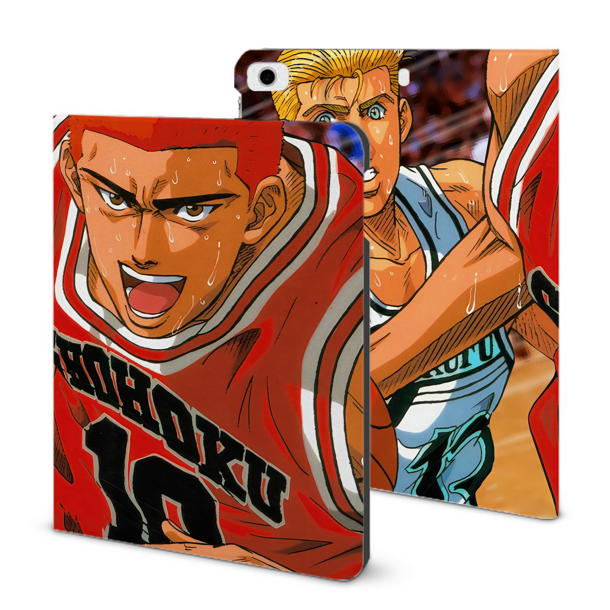 （画像用） SLAM DUNK／スラムダンク IPad ケース ブック型 PUレザー TPU 耐衝撃 軽量 薄型 ペン収納なし 全面保護 IPad 各モデル対応